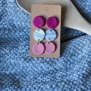 Homemade clay earrings